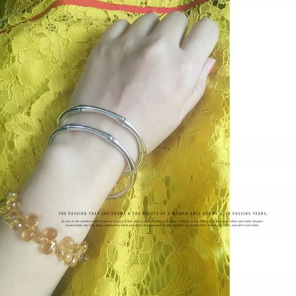 MEN | NEW Small Solid Bamboo S925 Adjustable Cuff Bracelet - Picture 7 of 16